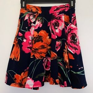 Floral skater skirt with pockets